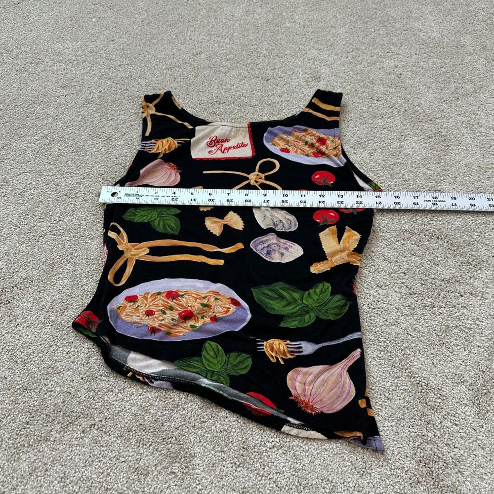Lisa Says Gah Buon Appetito Erin Asymmetric Tank Top Size S - Picture 7 of 7